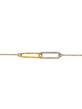 14K Gold Paperclip Bracelet | Modern Fine Jewelry By Tehrani Jewelry